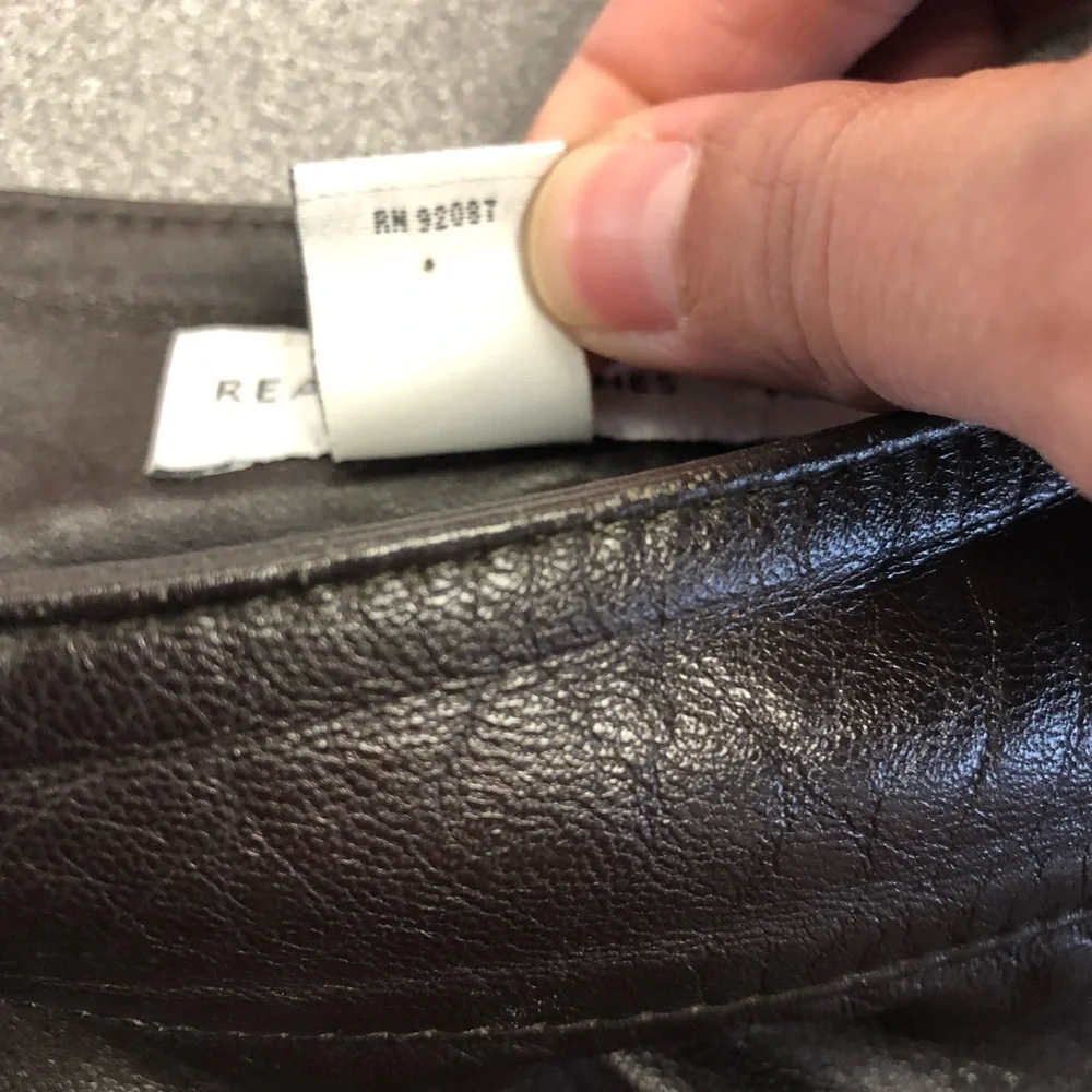Saks SFA Chocolate Brown Petites Leather Skirt Sz.‎ 12P